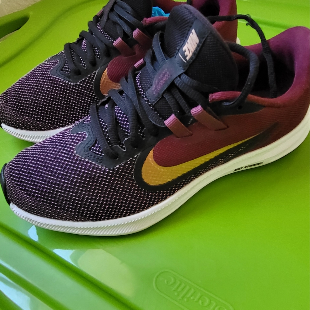 Nike Athletic Shoes in Black, Maroon, and Gold